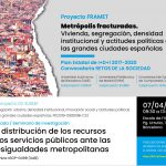 Seminario de Investigación FRAMET: La distribución de los recursos y los servicios públicos ante las desigualdades metropolitanas.