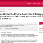 Publicados en abierto los datos sobre Estrategias de Desarrollo Urbano Sostenible Integrado (EDUSI). Propuestas presentadas a las convocatorias de 2015, 2016 y 2017 y municipios incluidos